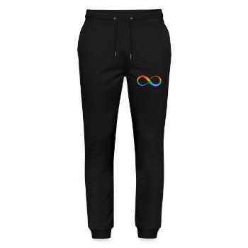 Gay Pride Parade LGBTQ+ Rainbow Flag Body Positive - Stanley/Stella Unisex Bio Jogginghose Mover  - Schwarz - Vorne - Marisol (170cm) & Nik (191cm)