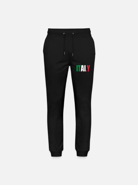 Flag of Italy - Stanley/Stella Mover Unisex Organic Jogging Trousers - black