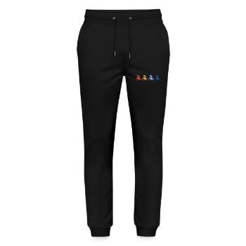 Bicycle Retro Road Bike Vintage - Stanley/Stella Mover Unisex Organic Jogging Trousers - black - Front - Marisol (170cm) & Nik (191cm)