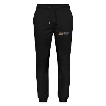 Leg Day Fitness Training Workout Routine - Stanley/Stella Unisex Bio Jogginghose Mover  - Schwarz - Vorne - Marisol (170cm) & Nik (191cm)
