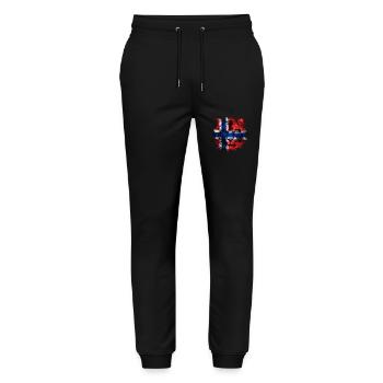 Norwegen - Stanley/Stella Unisex Bio Jogginghose Mover  - Schwarz - Vorne - Marisol (170cm) & Nik (191cm)