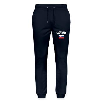 Slowakei Flagge - Stanley/Stella Unisex Bio Jogginghose Mover  - Navy - Vorne - Marisol (170cm) & Nik (191cm)
