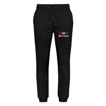 Holland Netherlands Netherlands - Stanley/Stella Mover Unisex Organic Jogging Trousers - black - Front - Marisol (170cm) & Nik (191cm)