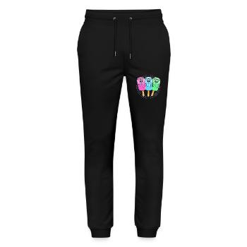 Pool Party - Stanley/Stella Mover Unisex Organic Jogging Trousers - black - Front - Marisol (170cm) & Nik (191cm)