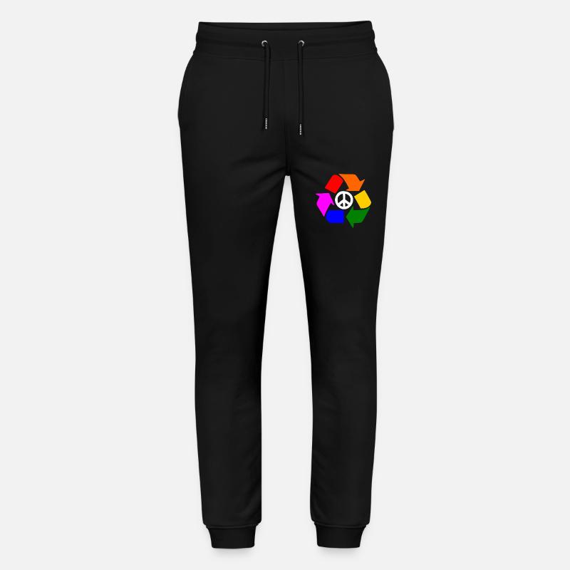 Peace lgbt zeichen - Peacezeichen - Stanley/Stella Unisex Bio Jogginghose Mover  - Schwarz