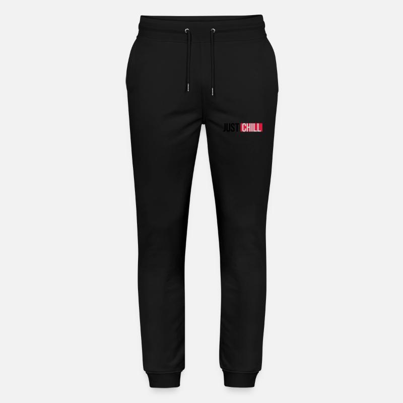 Just Chill Text Logo - Stanley/Stella Unisex Bio Jogginghose Mover  - Schwarz