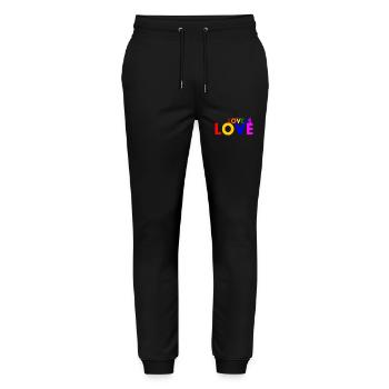 Love is love - Stanley/Stella Unisex Bio Jogginghose Mover  - Schwarz - Vorne - Marisol (170cm) & Nik (191cm)
