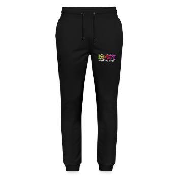 Rainbow - Stanley/Stella Mover Unisex Organic Jogging Trousers - black - Front - Marisol (170cm) & Nik (191cm)