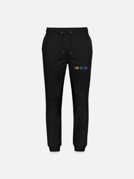 LOVE IS LOVE - Stanley/Stella Mover Unisex Organic Jogging Trousers - black