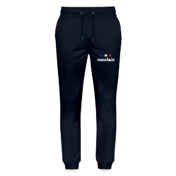 Mannheim Monnem Mannheimat - Stanley/Stella Mover Unisex Organic Jogging Trousers - navy - Front - Marisol (170cm) & Nik (191cm)
