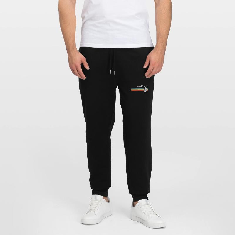 Ich bin nicht 42, ich bin 41 plus Mittelfinger-Totenkopf Stanley/Stella Unisex Bio Jogginghose Mover 