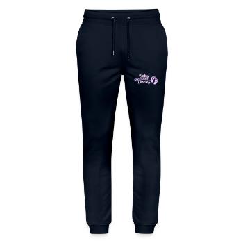 Baby Loading - Stanley/Stella Mover Unisex Organic Jogging Trousers - navy - Front - Marisol (170cm) & Nik (191cm)