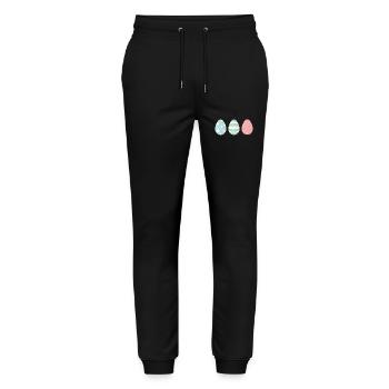 Drei Ostereier - Stanley/Stella Unisex Bio Jogginghose Mover  - Schwarz - Vorne - Marisol (170cm) & Nik (191cm)