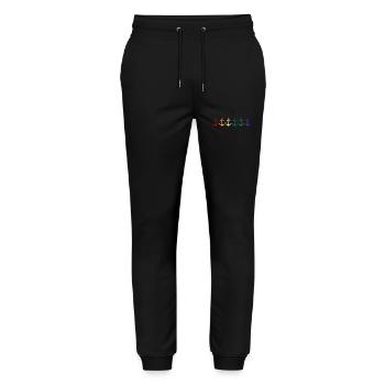 Rainbow Anchor - Stanley/Stella Mover Unisex Organic Jogging Trousers - black - Front - Marisol (170cm) & Nik (191cm)