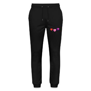 Wedding Engagement Valentine's Day Mother's Day Love - Stanley/Stella Mover Unisex Organic Jogging Trousers - black - Front - Marisol (170cm) & Nik (191cm)