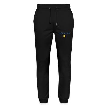 Ukraine - Stanley/Stella Mover Unisex Organic Jogging Trousers - black - Front - Marisol (170cm) & Nik (191cm)