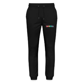 Bester Lehrer aller Zeiten! Damen Hemd, Lehrer - Stanley/Stella Unisex Bio Jogginghose Mover  - Schwarz - Vorne - Marisol (170cm) & Nik (191cm)