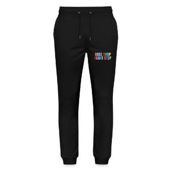 bass drop heart stop - Stanley/Stella Mover Unisex Organic Jogging Trousers - black - Front - Marisol (170cm) & Nik (191cm)
