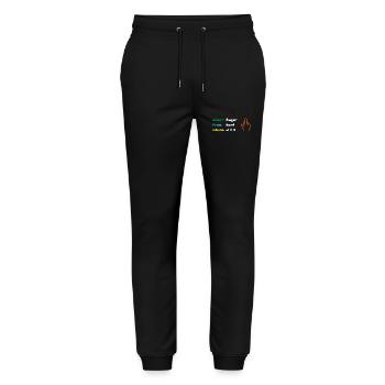 Lustige SQL-Abfrage: 8-Bit-Mittelfinger für Geeks - Stanley/Stella Unisex Bio Jogginghose Mover  - Schwarz - Vorne - Marisol (170cm) & Nik (191cm)