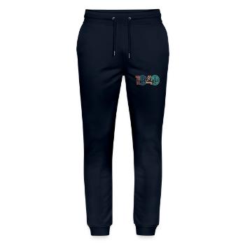 1949 Vintage Retro - Stanley/Stella Mover Unisex Organic Jogging Trousers - navy - Front - Marisol (170cm) & Nik (191cm)