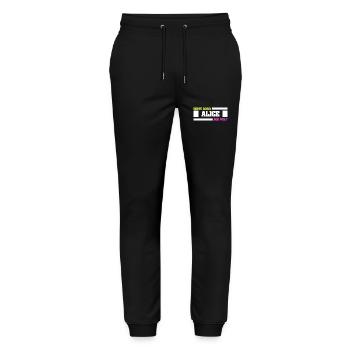 Gift for Alice - Stanley/Stella Mover Unisex Organic Jogging Trousers - black - Front - Marisol (170cm) & Nik (191cm)
