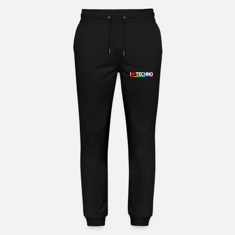 I love Techno - Pantalon de jogging bio MOVER Stanley/Stella unisexe - noir