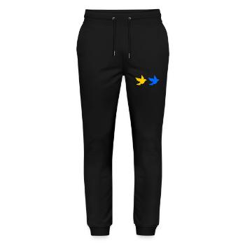 Ukraine - Stanley/Stella Mover Unisex Organic Jogging Trousers - black - Front - Marisol (170cm) & Nik (191cm)