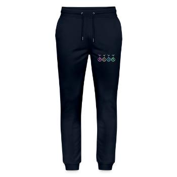 Unicycle Unicycle Unicycle Artist UnicycleVibes - Stanley/Stella Mover Unisex Organic Jogging Trousers - navy - Front - Marisol (170cm) & Nik (191cm)