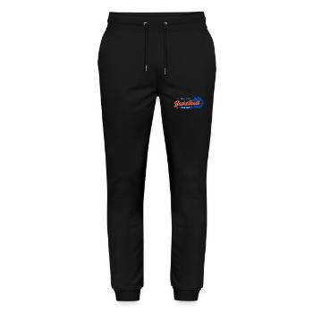 Basketball City - New York Blue - Stanley/Stella Unisex Bio Jogginghose Mover  - Schwarz - Vorne - Marisol (170cm) & Nik (191cm)