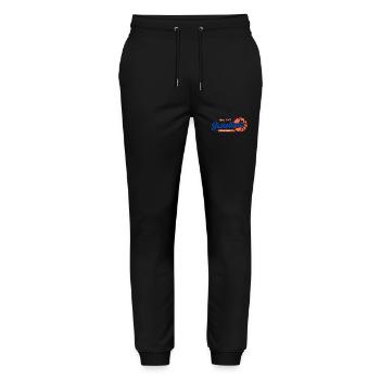 Basketball City - New York Orange - Stanley/Stella Unisex Bio Jogginghose Mover  - Schwarz - Vorne - Marisol (170cm) & Nik (191cm)