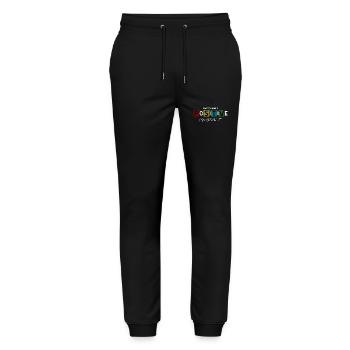 always keep a positive mindset Design - Stanley/Stella Mover Unisex Organic Jogging Trousers - black - Front - Marisol (170cm) & Nik (191cm)