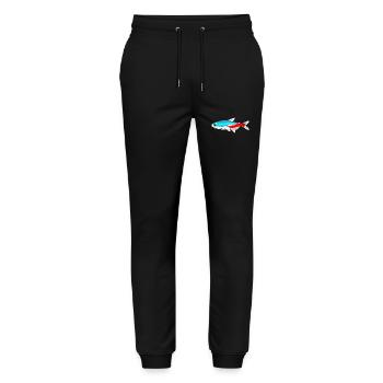 Neon salmler tetra Paracheirodon aquarium fisch - Pantalon de jogging bio MOVER Stanley/Stella unisexe - noir - Devant - Marisol (170cm) & Nik (191cm)