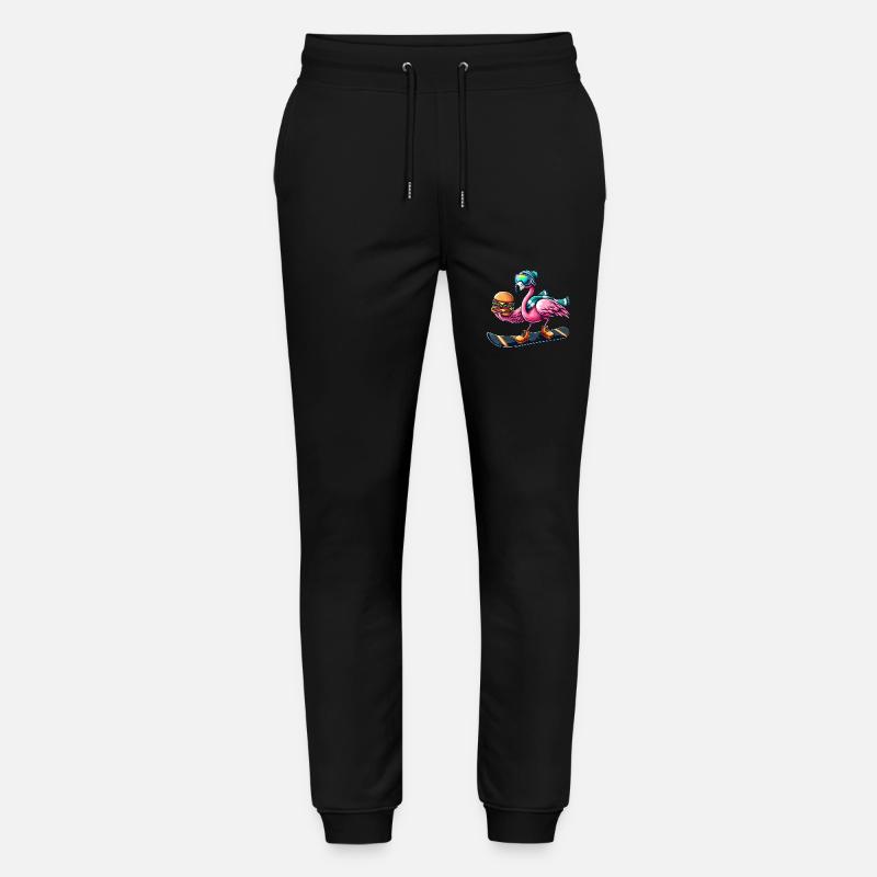 Flamingo Snowboard Hamburger Fun - Stanley/Stella Unisex Bio Jogginghose Mover  - Schwarz