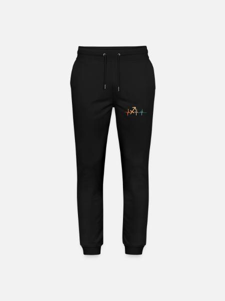 Sagittarius Star Sign Heartbeat - Stanley/Stella Mover Unisex Organic Jogging Trousers - black