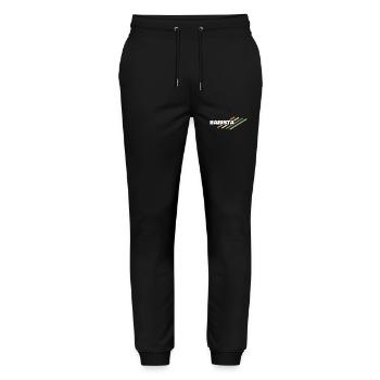 Geschenk für Barista - Stanley/Stella Unisex Bio Jogginghose Mover  - Schwarz - Vorne - Marisol (170cm) & Nik (191cm)