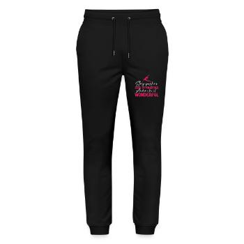Gymnastik Training Fitness Gym - Stanley/Stella Unisex Bio Jogginghose Mover  - Schwarz - Vorne - Marisol (170cm) & Nik (191cm)