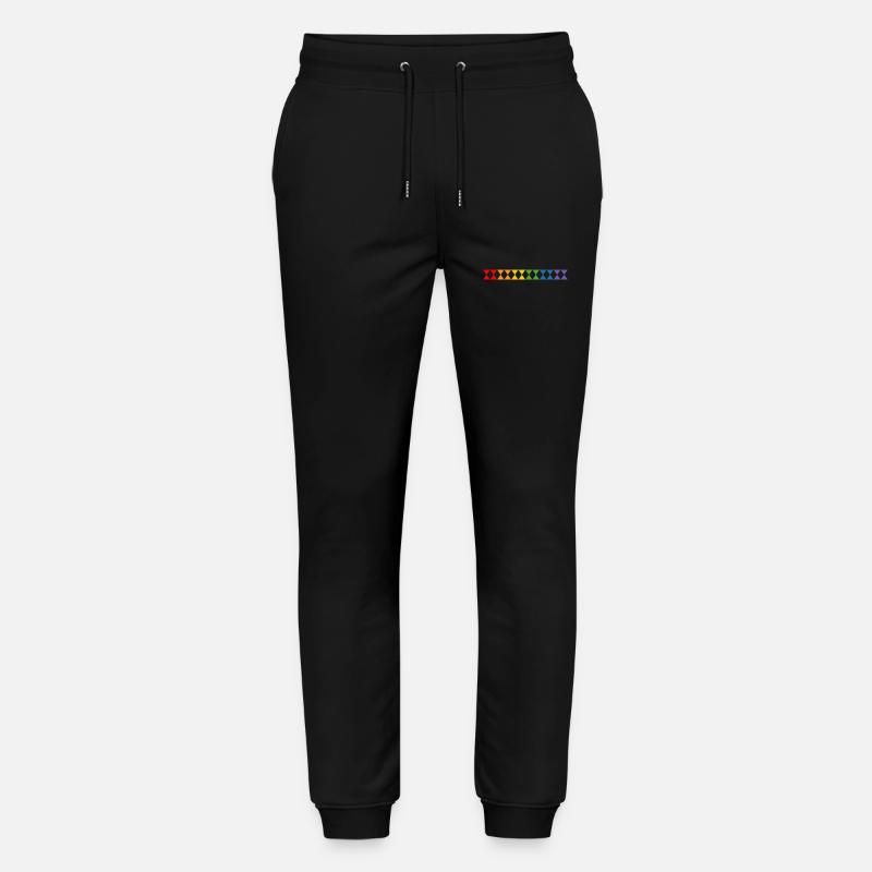 Rainbow triangles - Stanley/Stella Mover Unisex Organic Jogging Trousers - black