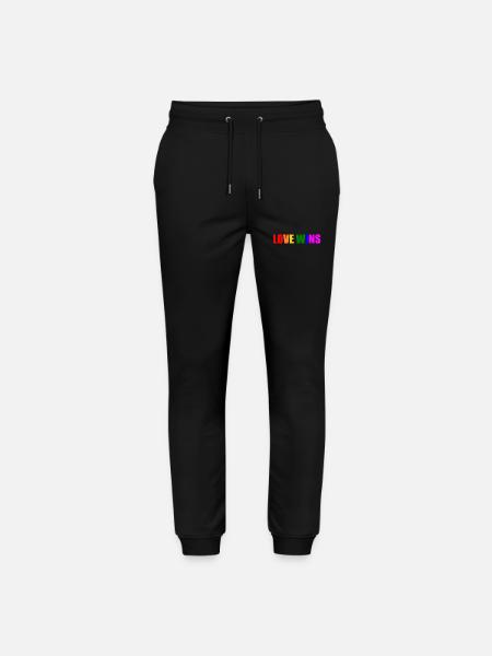 Love wins - Stanley/Stella Mover Unisex Organic Jogging Trousers - black