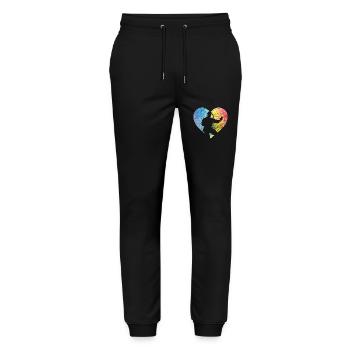 Wing Chun - Pantalon de jogging bio MOVER Stanley/Stella unisexe - noir - Devant - Marisol (170cm) & Nik (191cm)