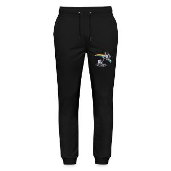 Missing Dad Mourning - Stanley/Stella Mover Unisex Organic Jogging Trousers - black - Front - Marisol (170cm) & Nik (191cm)
