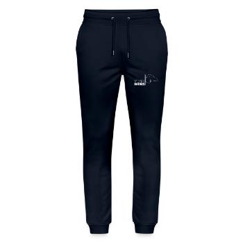 TEAM Dackel Hunde Hund Wilsigns - Stanley/Stella Unisex Bio Jogginghose Mover  - Navy - Vorne - Marisol (170cm) & Nik (191cm)