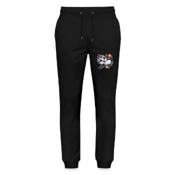Cute Penguin Handstand Breakdance - Stanley/Stella Mover Unisex Organic Jogging Trousers - black - Front - Marisol (170cm) & Nik (191cm)