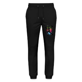 Handball Frau Sport Handballspielerin Handballerin - Stanley/Stella Unisex Bio Jogginghose Mover  - Schwarz - Vorne - Marisol (170cm) & Nik (191cm)