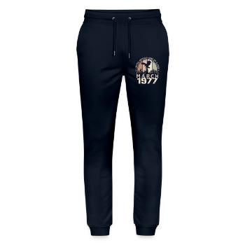 Incomparable since March 1977, 47th Anniversary - Stanley/Stella Mover Unisex Organic Jogging Trousers - navy - Front - Marisol (170cm) & Nik (191cm)