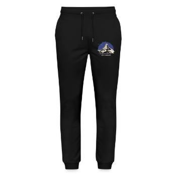Matterhorn Souvenir Hiking Zermatt Souvenir - Stanley/Stella Mover Unisex Organic Jogging Trousers - black - Front - Marisol (170cm) & Nik (191cm)