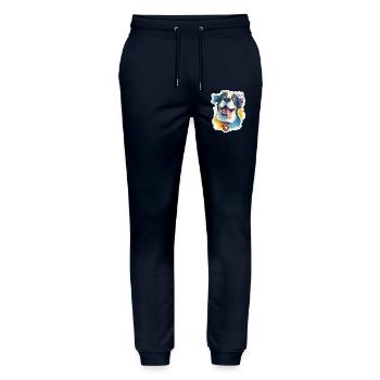 Majestätischer Schweizer Bernhardiner - Stanley/Stella Unisex Bio Jogginghose Mover  - Navy - Vorne - Marisol (170cm) & Nik (191cm)