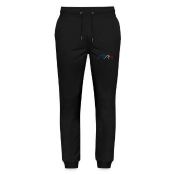 Die hanseatische Welle - Stanley/Stella Unisex Bio Jogginghose Mover  - Schwarz - Vorne - Marisol (170cm) & Nik (191cm)