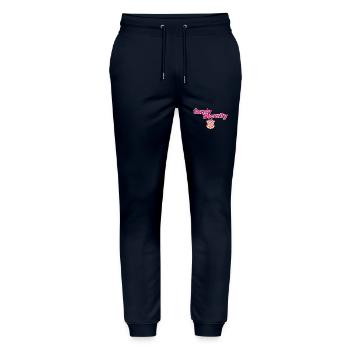 Candy Security Kids Parents Matching Birthday - Stanley/Stella Unisex Bio Jogginghose Mover  - Navy - Vorne - Marisol (170cm) & Nik (191cm)