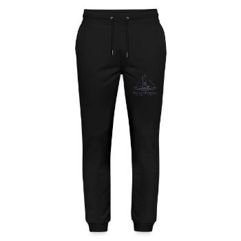 Voilier Silhouette Minimaliste - Pantalon de jogging bio MOVER Stanley/Stella unisexe - noir - Devant - Marisol (170cm) & Nik (191cm)