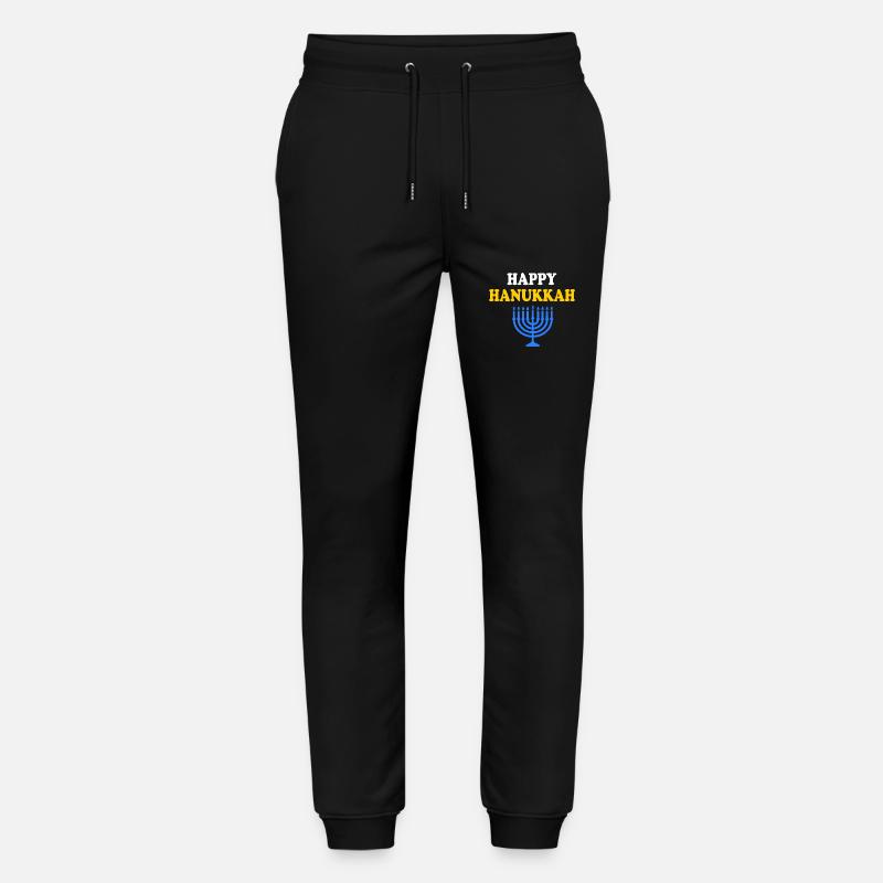 HAPPY HANUKKAH - Stanley/Stella Unisex Bio Jogginghose Mover  - Schwarz